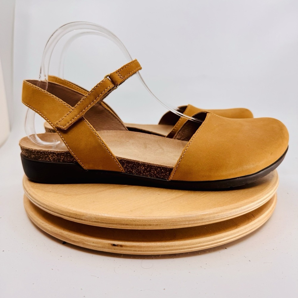 Dansko Rowan Shoes Womens 10.5 EU 41 Honey Brown Nubuck Comfort Casual - Picture 4 of 9